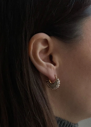 Zahara crystal hoops Forgyldt/Clear Pico 
